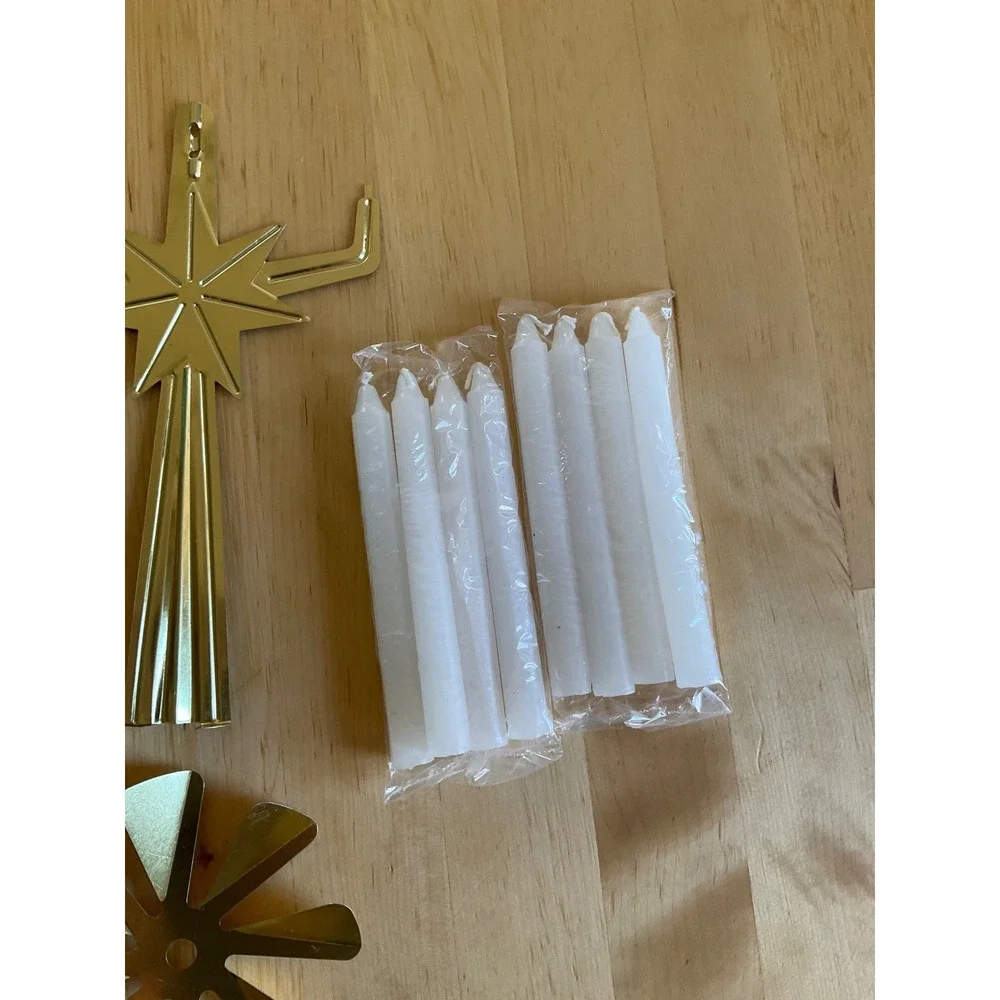 Hearth-Side Magical Spinning Angel Chimes Brass Christmas Carousel 8 Candles